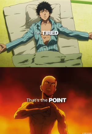 Motivational Anime Quote - Tired