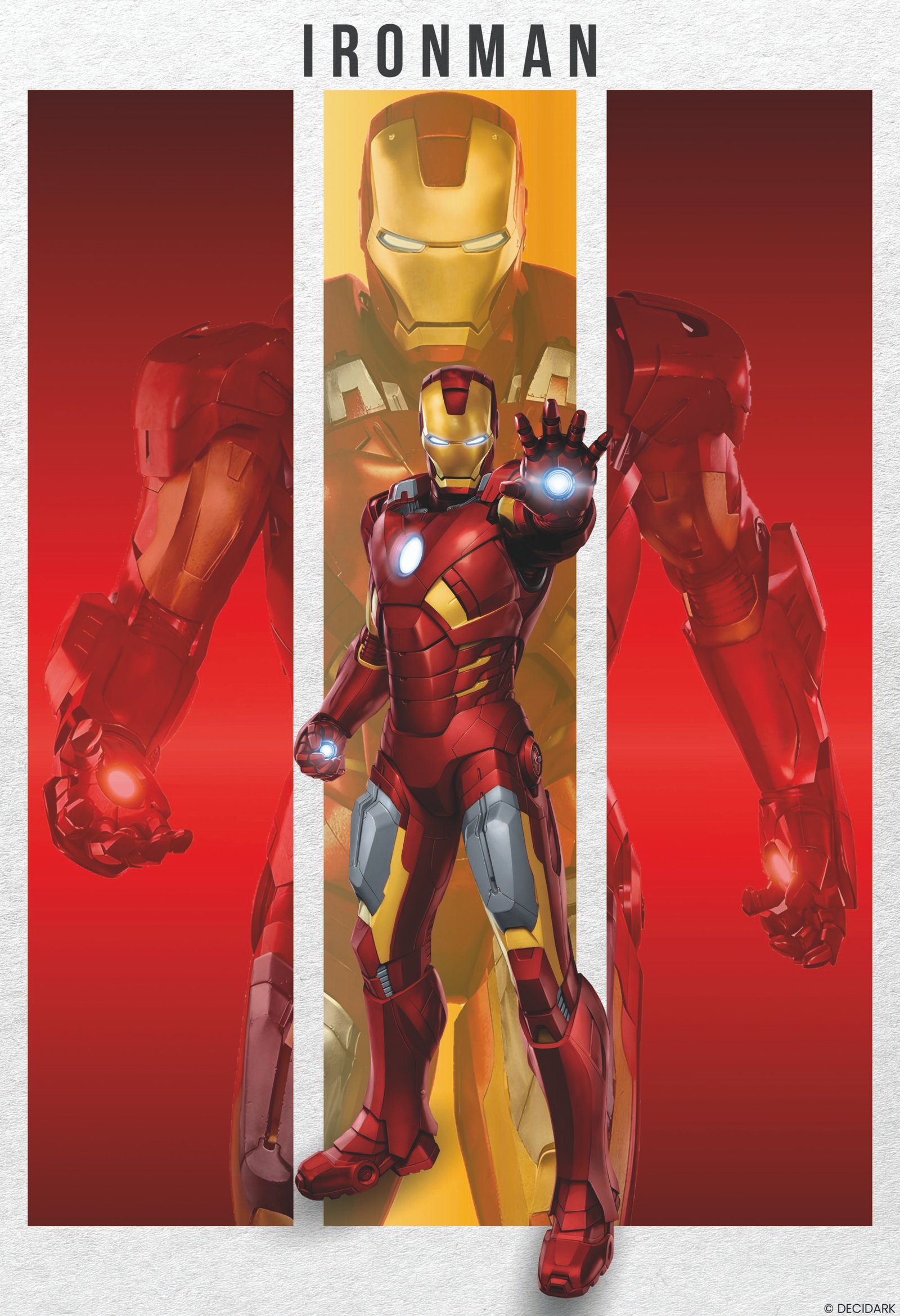 Iron Man Abstract Polygon Art Poster A3 Size | Marvel Superhero Wall Decor Photographic Paper (16 inch X 11 inch, Rolled) (Copy)