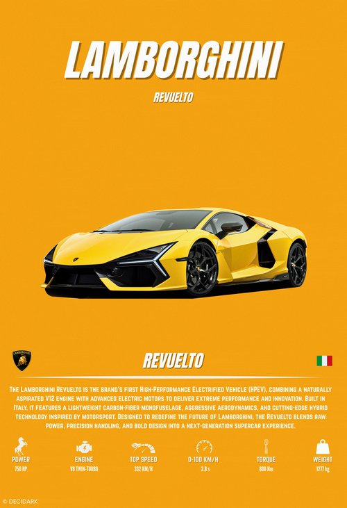 Lamborghini Revuelto Hybrid Supercar