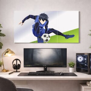 Blue Lock Anime Football Split Poster