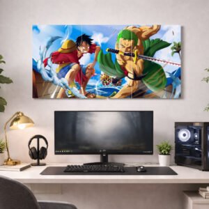 Luffy vs Zoro Anime Split Poster
