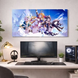 Anime Fantasy Girls Split Poster