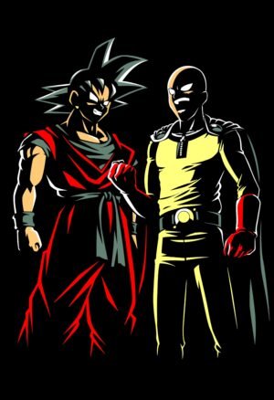 Goku vs Saitama Anime Wall Poster