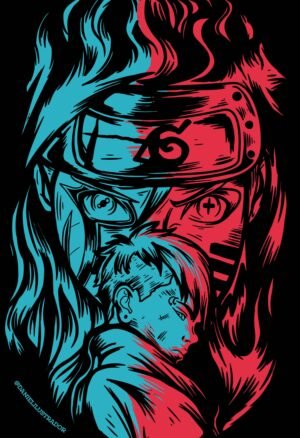 Kakashi & Naruto Duo Anime Poster