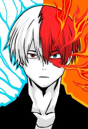 My Hero Academia Shoto Todoroki Anime Poster