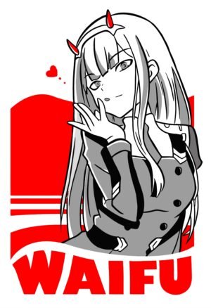 Zero Two Waifu Anime Poster