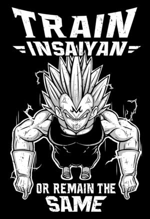 Majin Vegeta “Train Insaiyan” Anime Gym Poster
