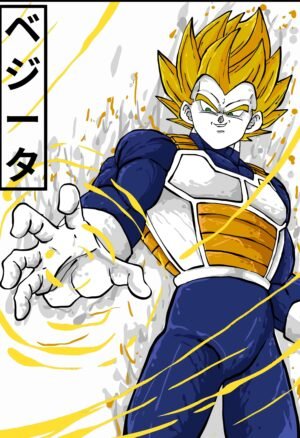 Vegeta Super Saiyan Dragon Ball Z Anime Poster | DBZ Manga Wall Art