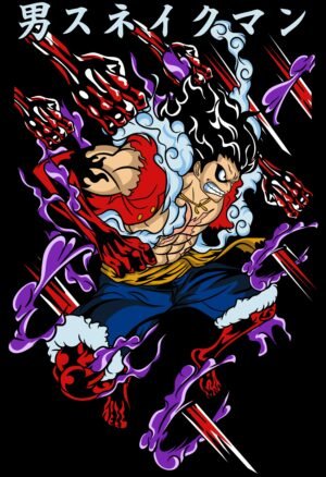Gear 4 Monkey D. Luffy One Piece Anime Poster | Powerful Luffy Action Wall Art