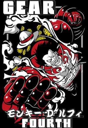 Gear Fourth Monkey D. Luffy One Piece Anime Poster