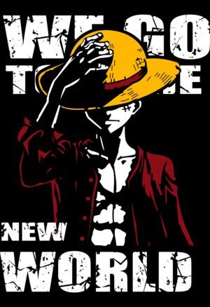Monkey D. Luffy One Piece Anime Poster | New World Straw Hat Pirate Wall Art