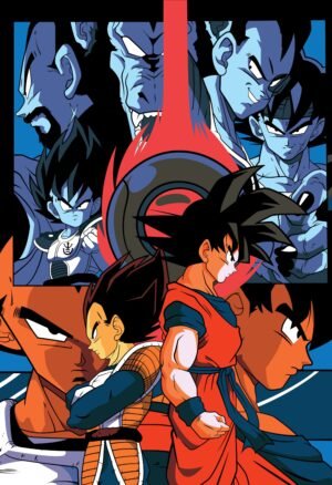 Dragon Ball Z Goku vs Vegeta Anime Poster