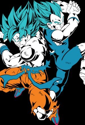 Super Saiyan Blue Goku & Vegeta Dragon Ball Poster