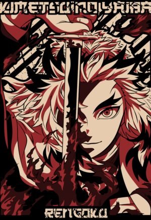 Rengoku Flame Hashira Anime Poster
